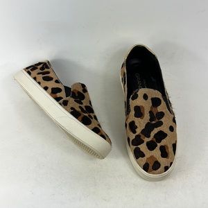 Cole Haan grandpro cheetah animal print calf hair slip on shoes women’s size 6